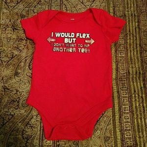 Red saying bodysuite